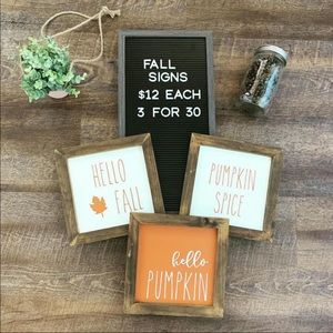 Farmhouse fall mini signs